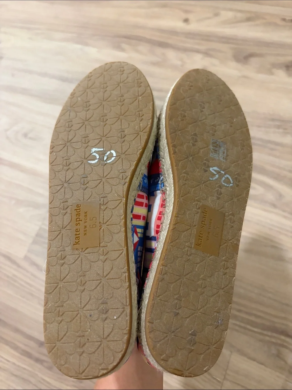 kate spade Multicolor City Map Espadrilles size 6.5 nwot